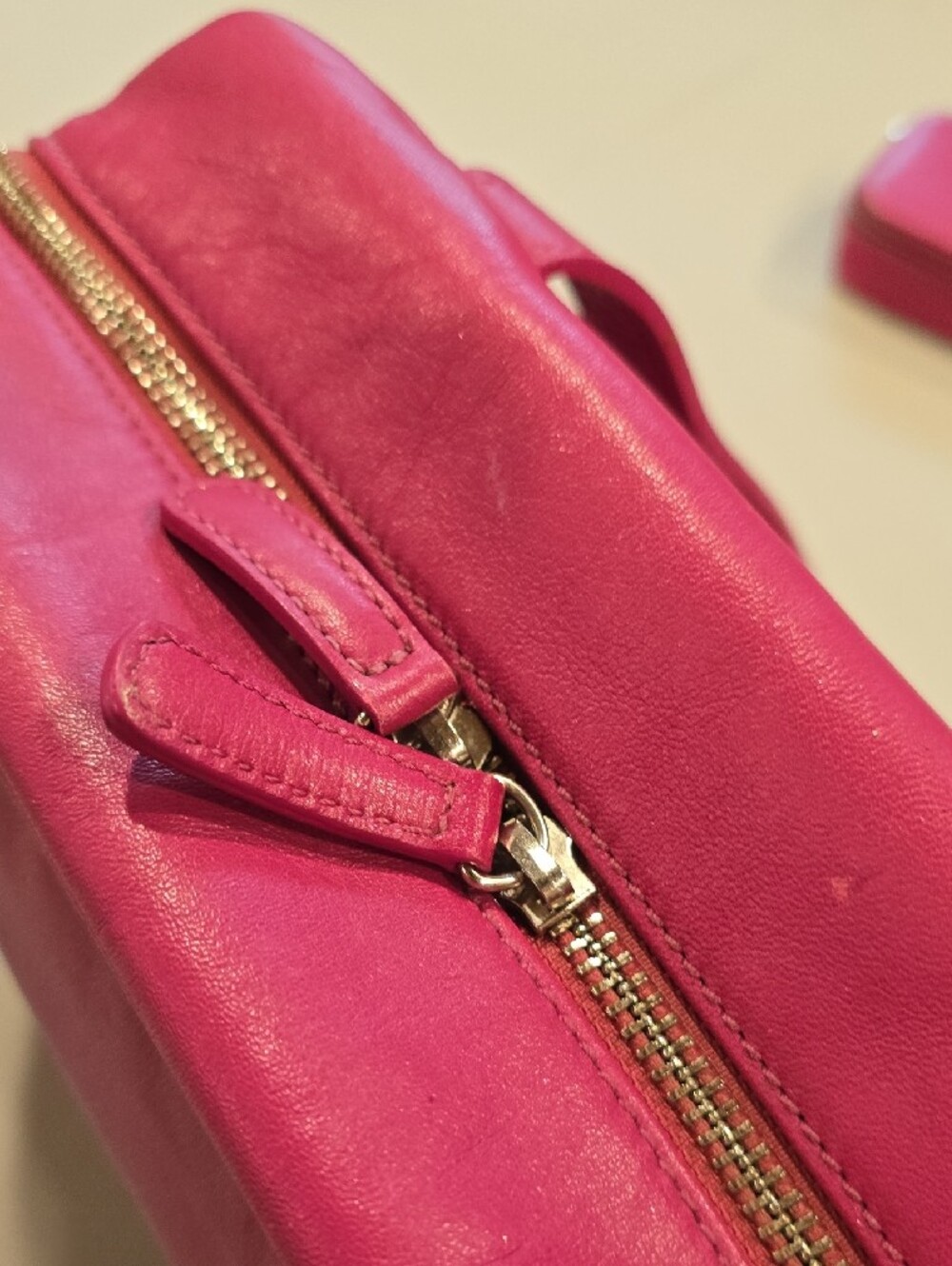 Coach Hot Pink Leather Tote Toiletries Cosmetic Y2K Rare Vintage Matching SET! - Picture 11 of 16